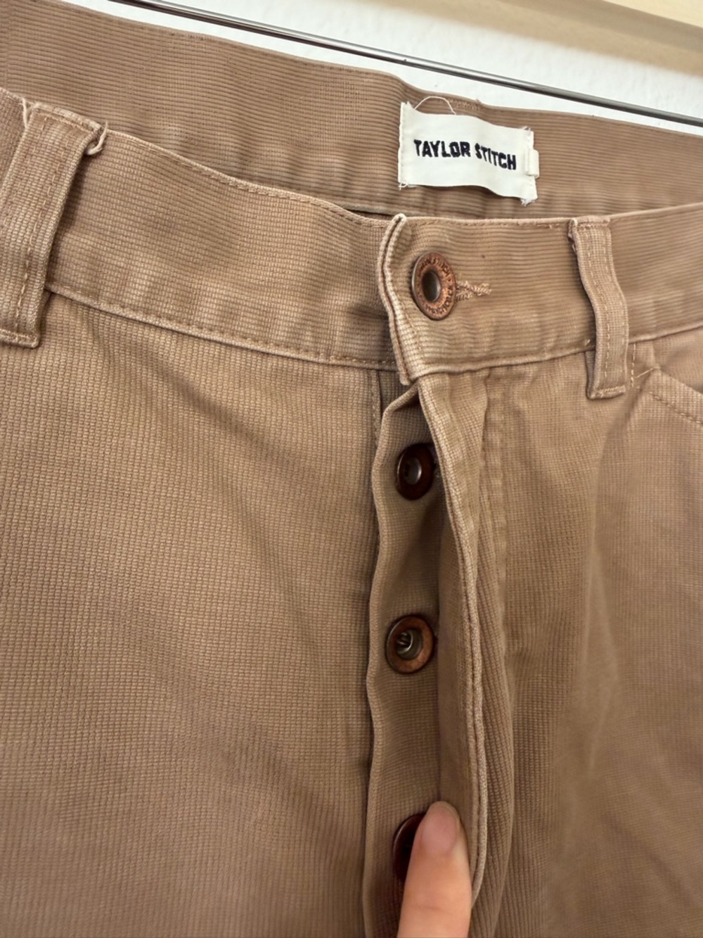 Taylor Stitch Camp Pants Tan Brown Mens Size 33 Neutral Spring Casual Minimalist - Picture 2 of 10